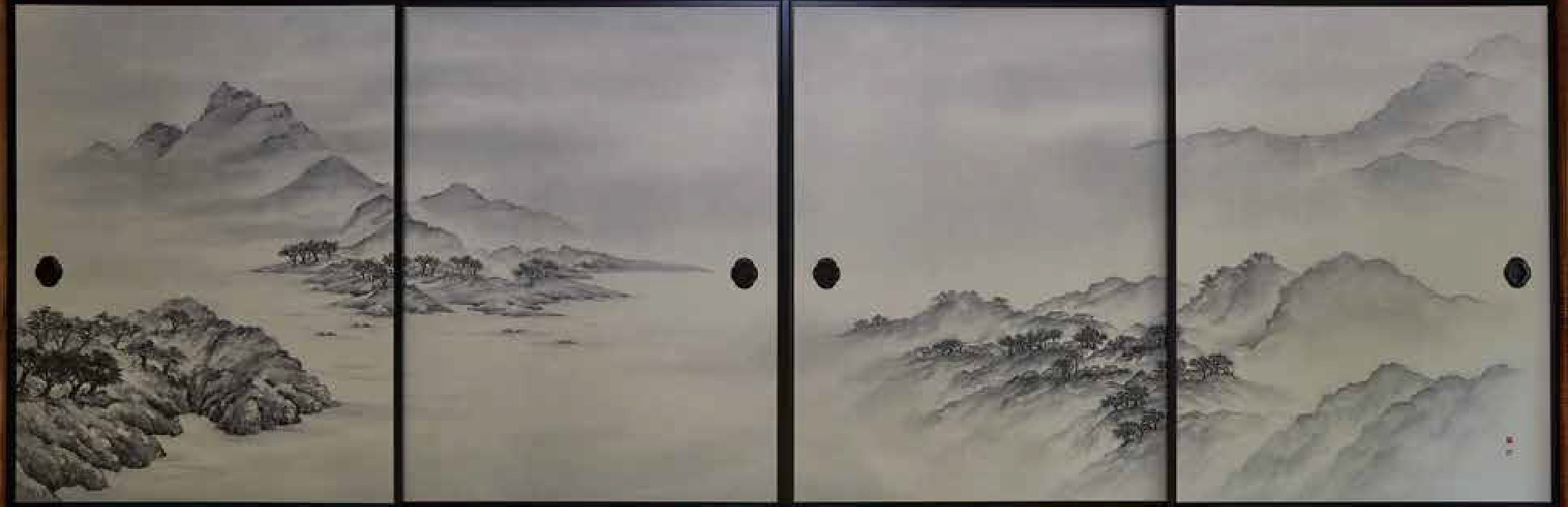 瀟湘八景図襖絵